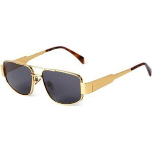 Aviator Sunglasses for Women Men Gold Frame Tinted Lens UV400 Retro Shades